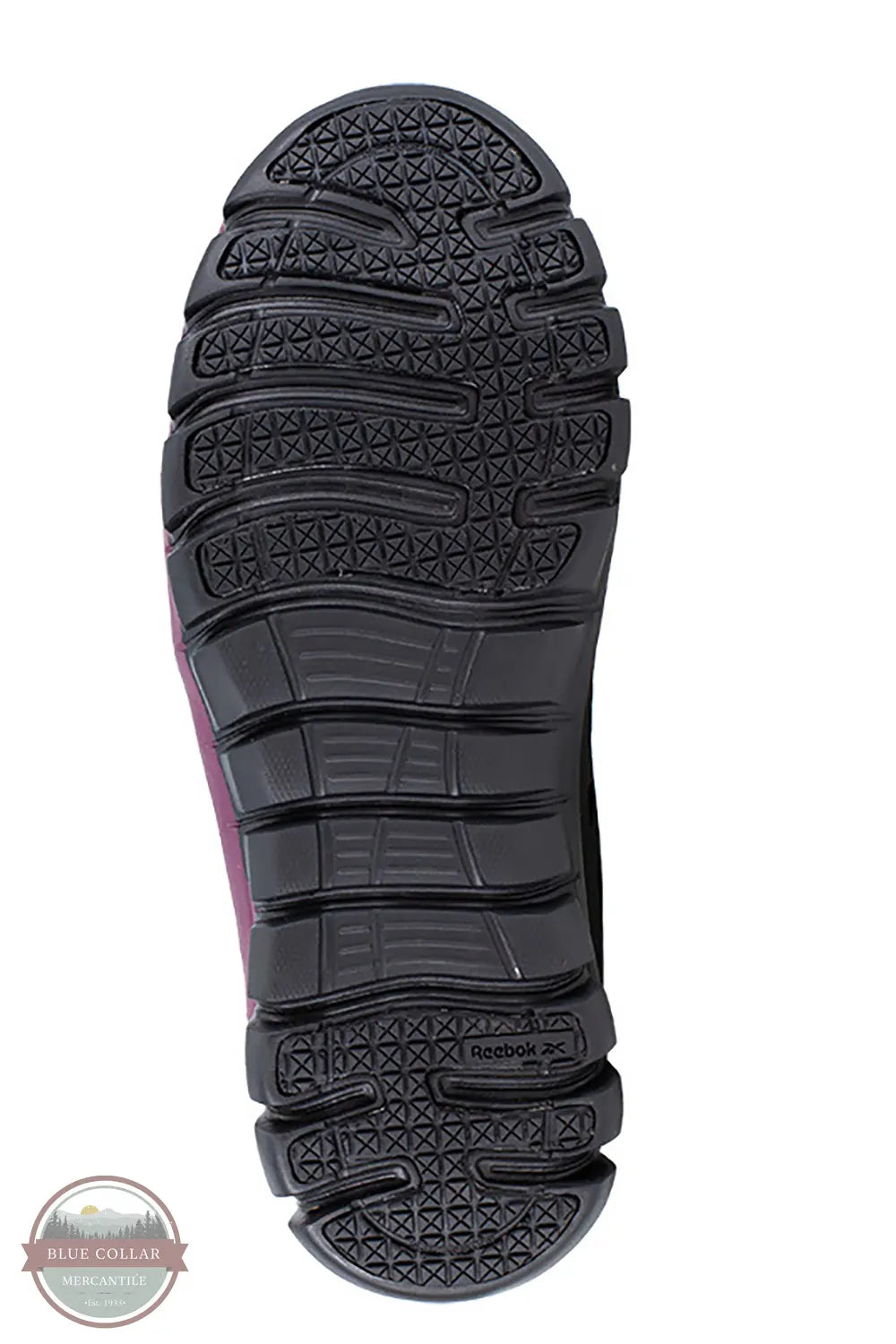 Reebok Women's Athletic Work Shoe RB492 - Black and Plum outersole view