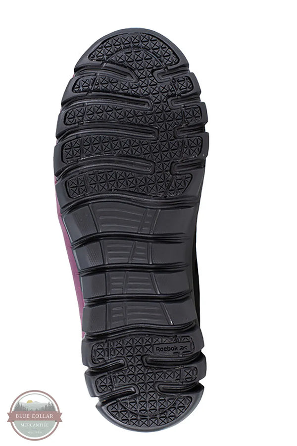 Reebok Women's Athletic Work Shoe RB492 - Black and Plum outersole view
