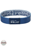 Versible's Symbols Of Faith Tap To Pray® Wristband in Navy solid color side shown