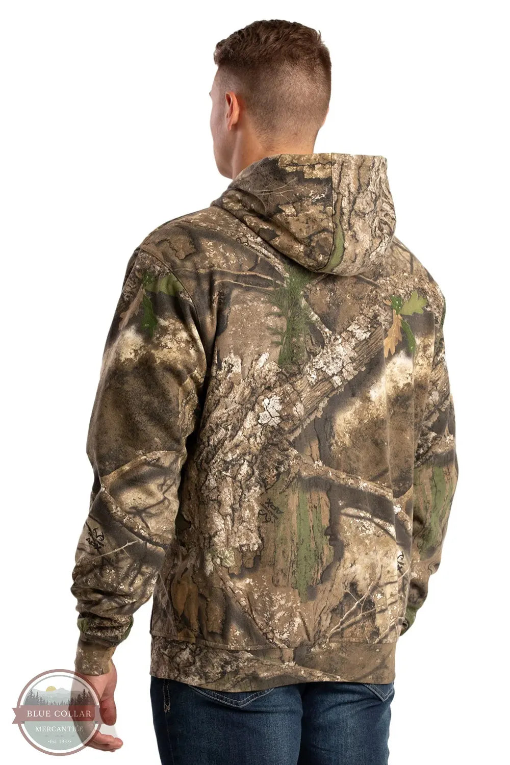 Berne SZ101APX Heritage Thermal-Lined Full Zip Hooded Sweatshirt in Realtree APX Camo back view