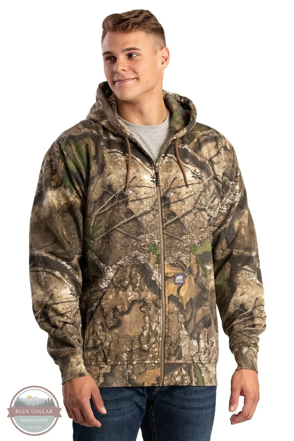 Berne SZ101APX Heritage Thermal-Lined Full Zip Hooded Sweatshirt in Realtree APX Camo front view