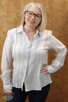 North River Apparel NRL6390 Thistle Long Sleeve Woven Pucker Shirt front view