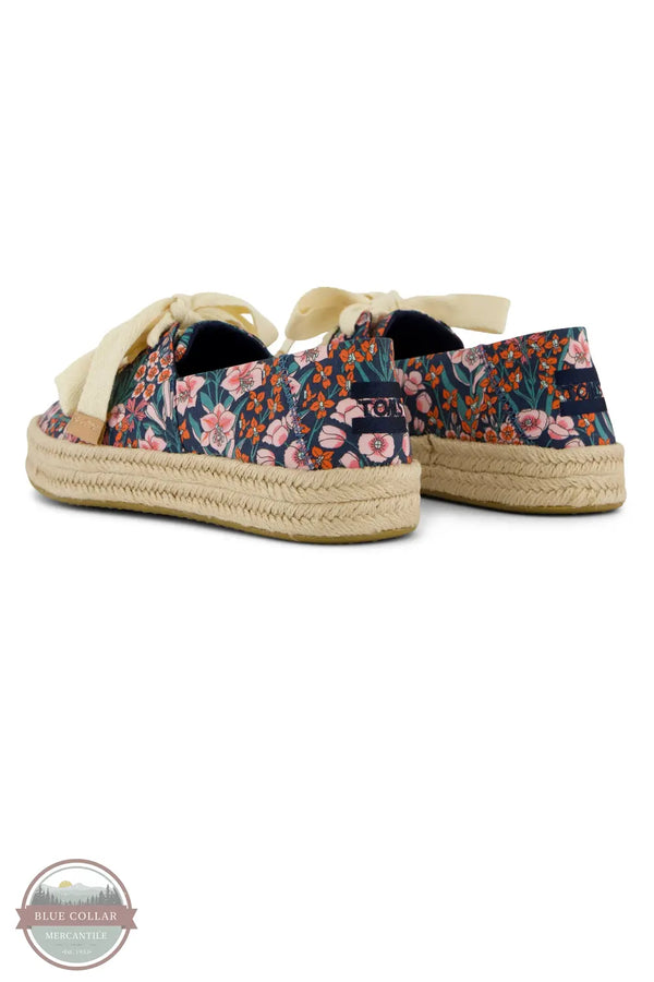 TOMS 10022630 Carolina Lace-Up Espadrille back heel view