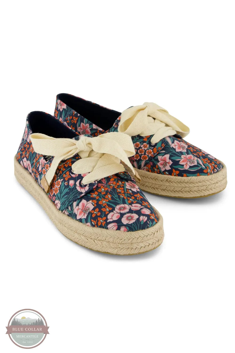 TOMS 10022630 Carolina Lace-Up Espadrille side by side view