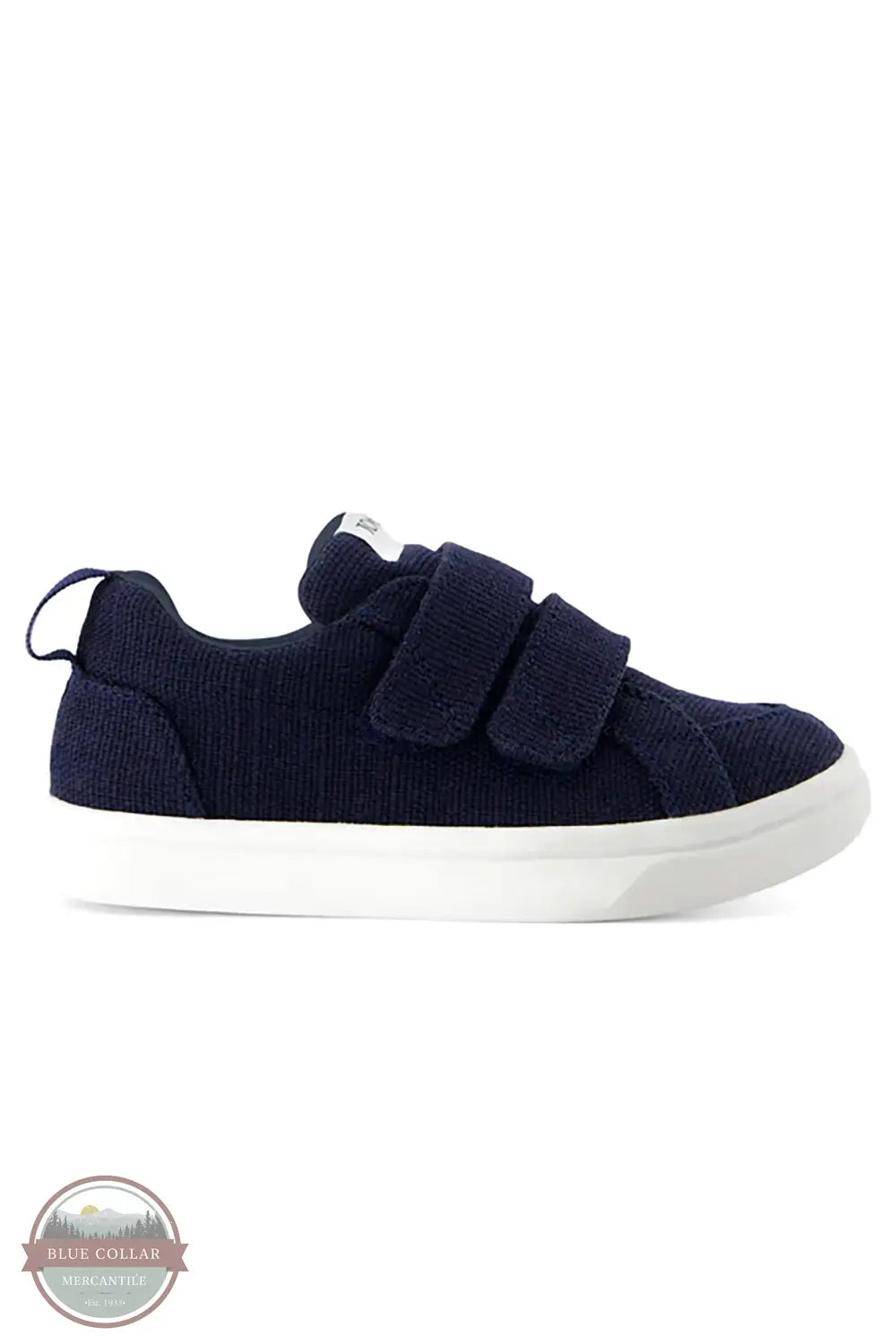 Toms Americas 10022102 Cruz Navy Blue Double Strap Toddler Sneaker, side