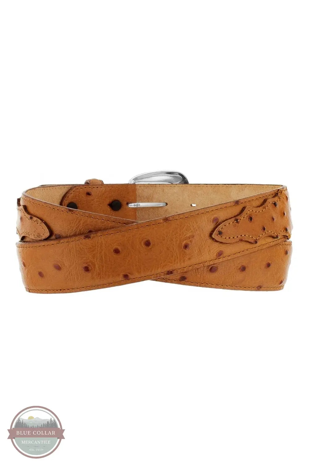 Tony Lama 1377L Ostrich Print Belt, rear