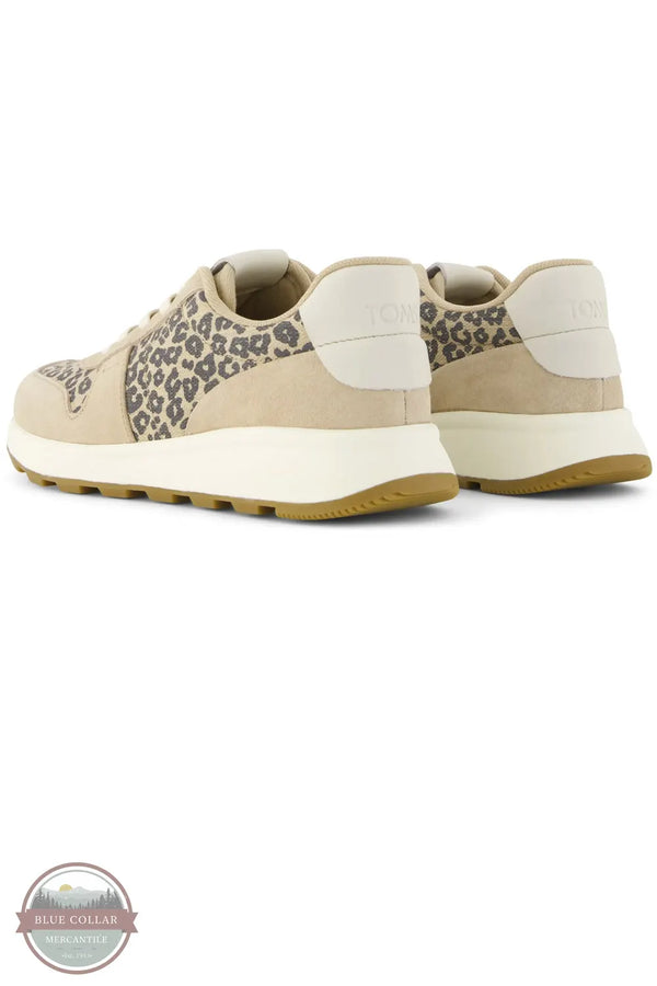  TOMS 10023135 TRVL LITE Retro Runner Sneaker Water Repellent Natural Leopard Spots back heel view