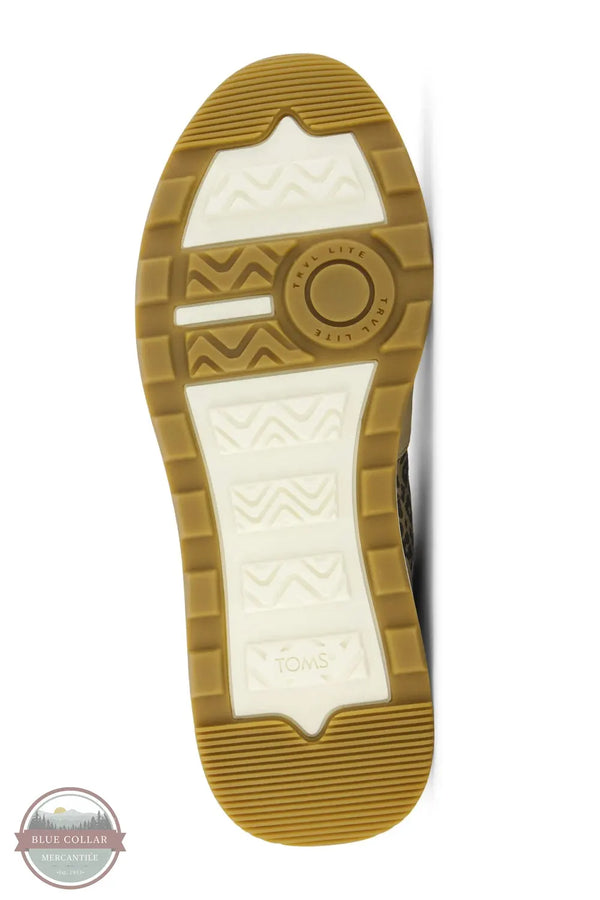 TOMS 10023135 TRVL LITE Retro Runner Sneaker Water Repellent Natural Leopard Spots sole view