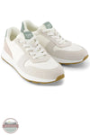 TOMS 10021428 TRVL LITE Retro Runner Sneaker - Water Repellent Natural Egret Suede front view
