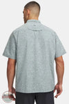 Under Armour 6009180-477 UA Explor Airvent Woven Men's Short Sleeve Shirt in Enamel Blue/Clay Green back view
