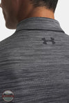 Under Armour 6009799-025 UA Matchplay Men's Polo Castlerock/Steel/Black branding on back of shirt shown