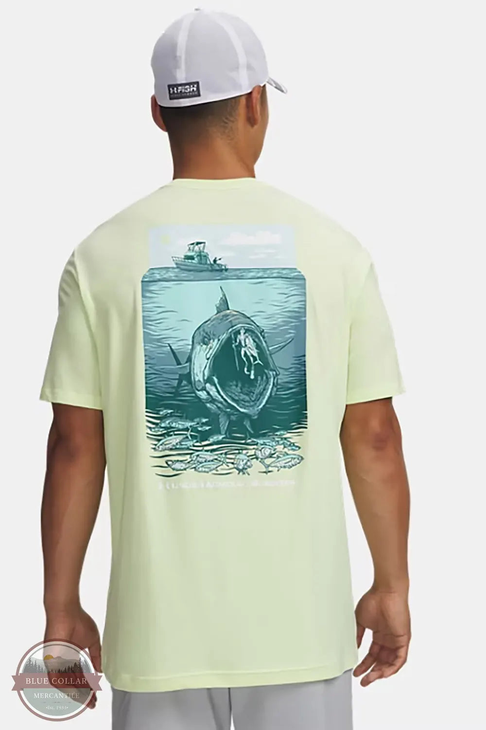 Under Armour 6013087 UA X BlacktipH Fish Species T-Shirt green back view