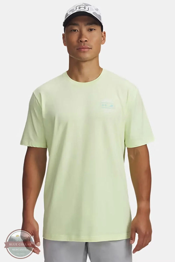 Under Armour 6013087 UA X BlacktipH Fish Species T-Shirt green front view