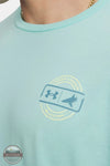 Men's Under Armour 6013088 UA X BlacktipH Fish Species T-Shirt green front close up imprint