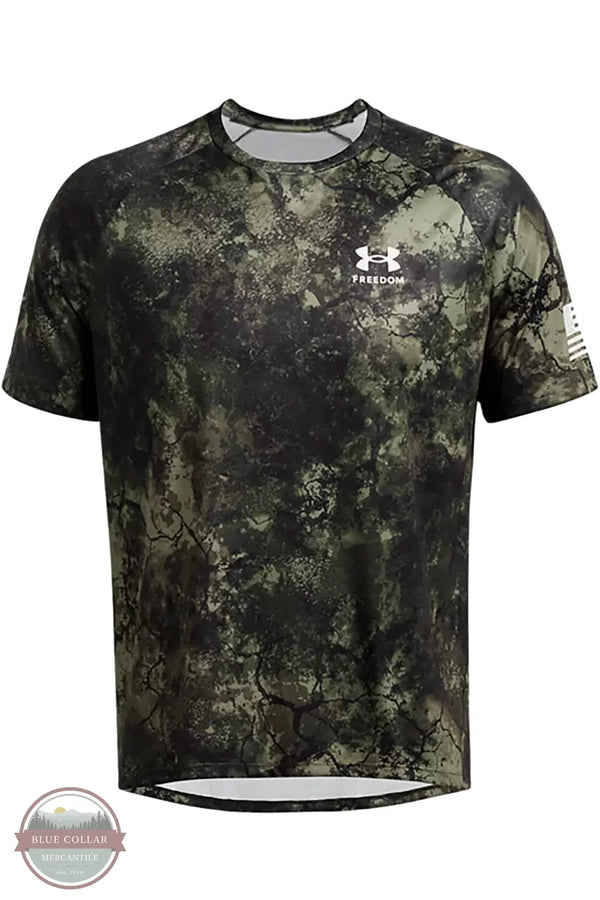 Under Armour 1382938-391 Men's UA Tech™ Freedom Camo Short Sleeve T-Shirt front view