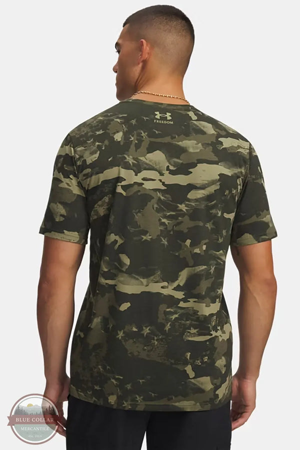 Under Armour 1382974-357 Freedom Camo T-Shirt Marine Green back image