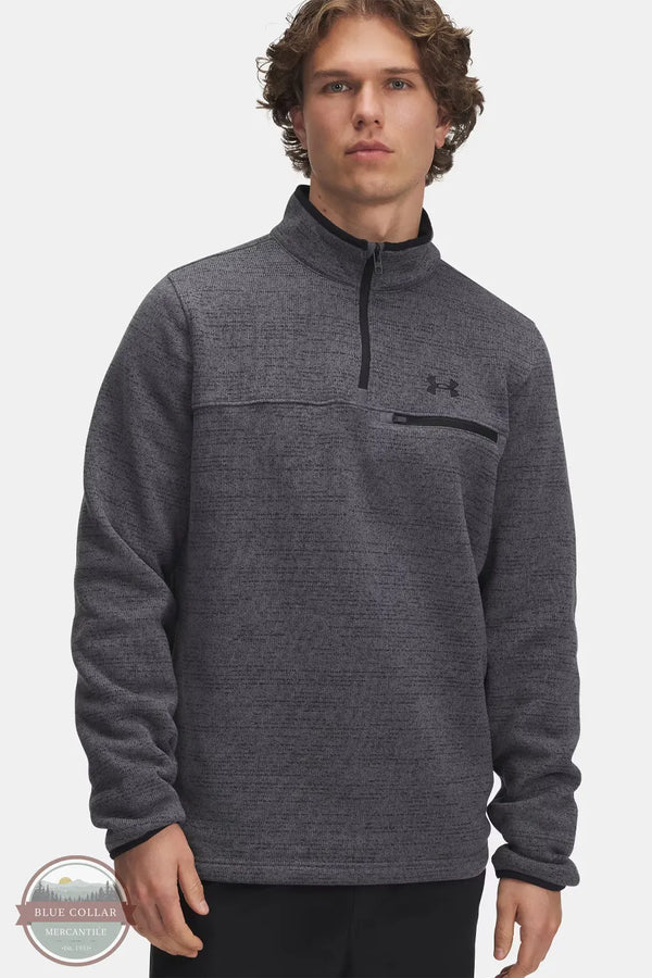 Under Armour 6005058 UA Specialist Men's 1/4 Zip Pullover in 5 Colors! Castlerock/Black Main image front view