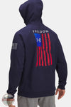 Under Armour 6005748 UA Freedom Flag Hoodie in 410, rear