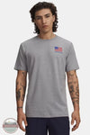 Under Armour 6009149-035 Freedom Flag Short USA T-Shirt grey front image