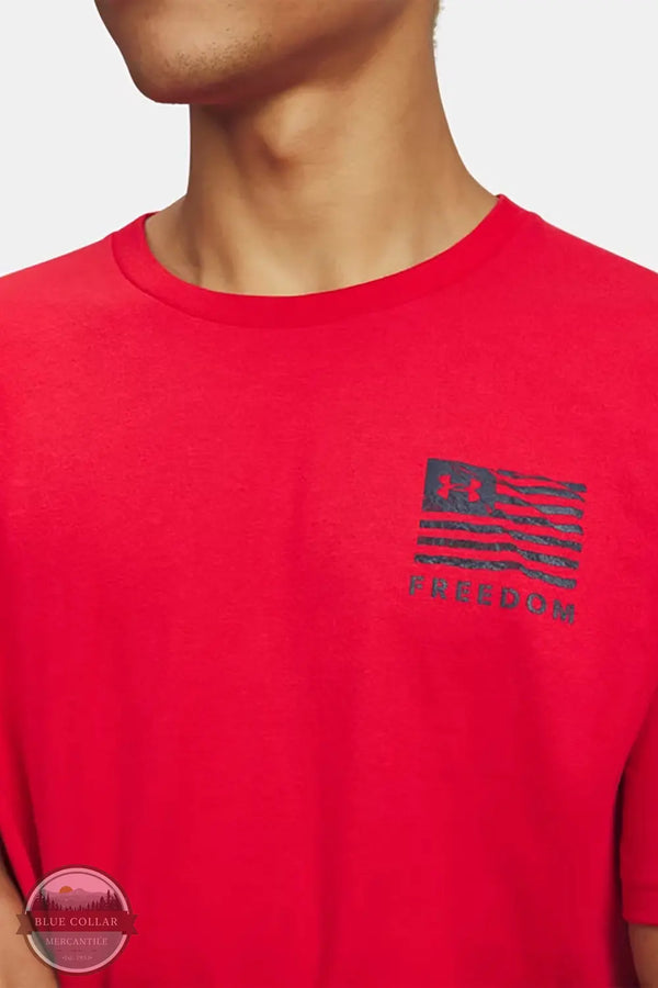 Under Armour 6009149600 Freedom Flag Short USA T-Shirt red pocket image