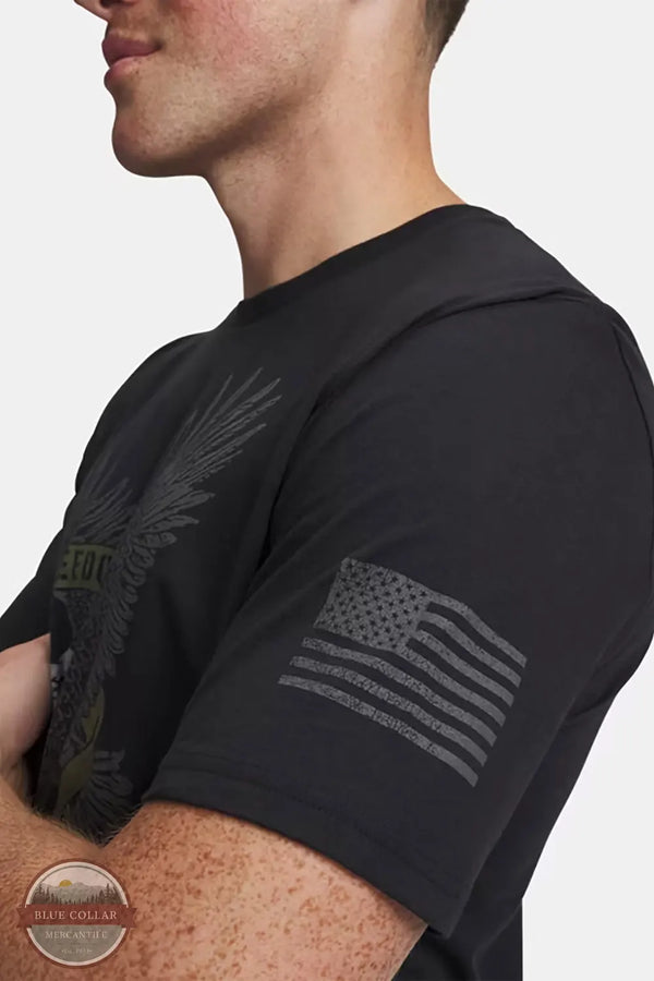 Under Armour 6009152-001 Freedom Eagle T-Shirt in black sleeve image