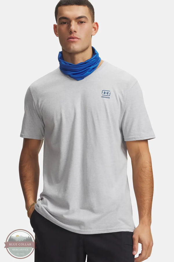 Under Armour 6009380-011 UA Freedom Fish T-Shirt in Wham Blue front view