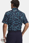 Under Armour 6009800-411 UA Matchplay Printed Men's Polo in Midnight Navy / Blue Haze / White back view
