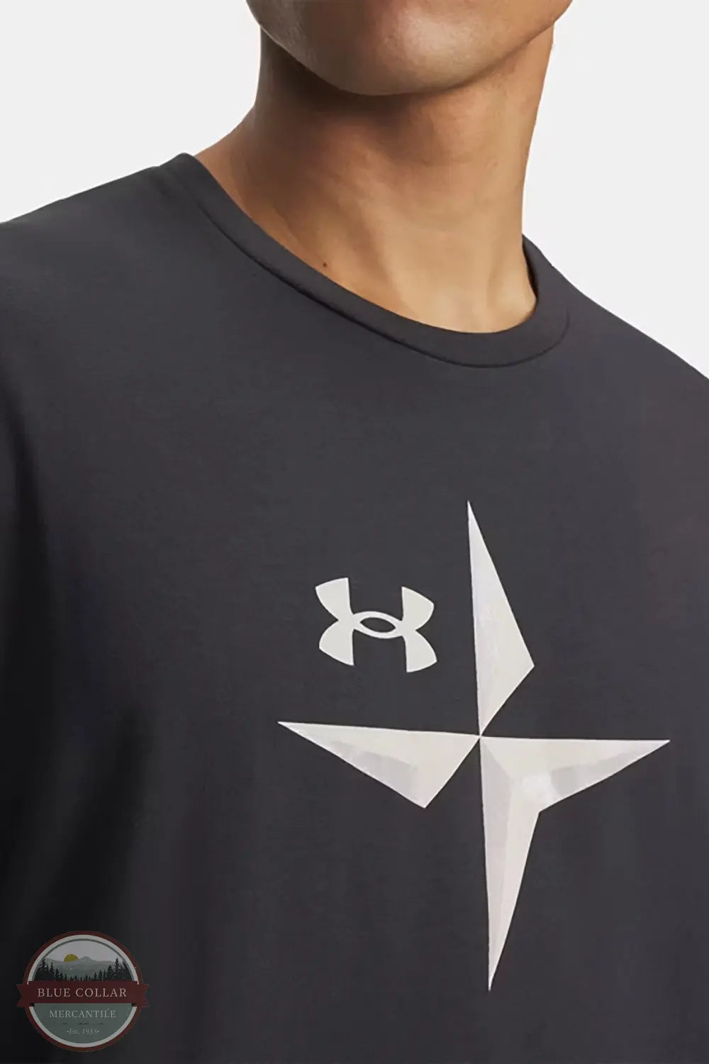 Under Armour 6012783 UA Explore Graphic Short Sleeve T-Shirt 016 Black front graphic detail imae