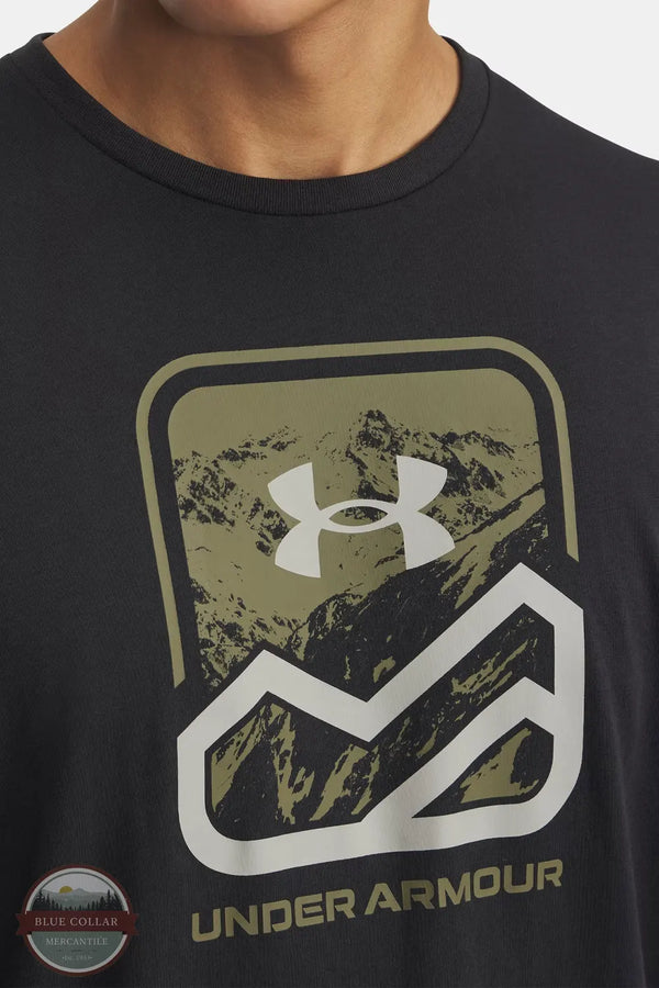 Under Armour 6013031 UA Mountain Box T-Shirt front print close up view