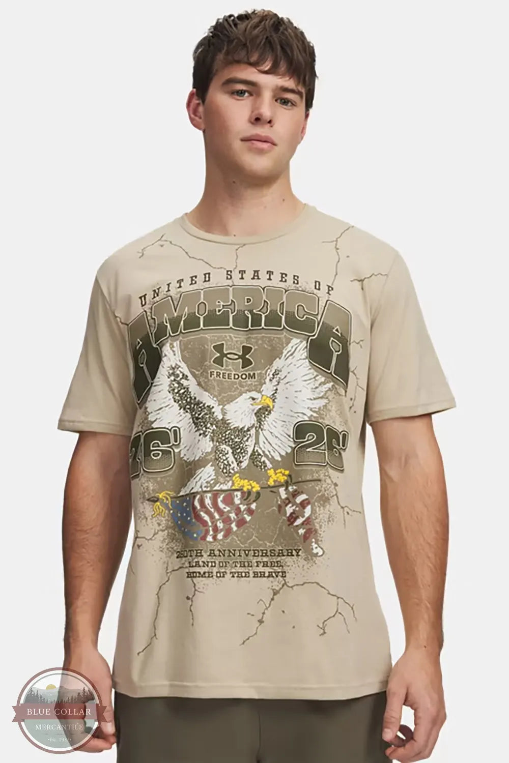 Under Armour 6014648-290 Freedom 1776 1 T-Shirt Desert Tan Front image