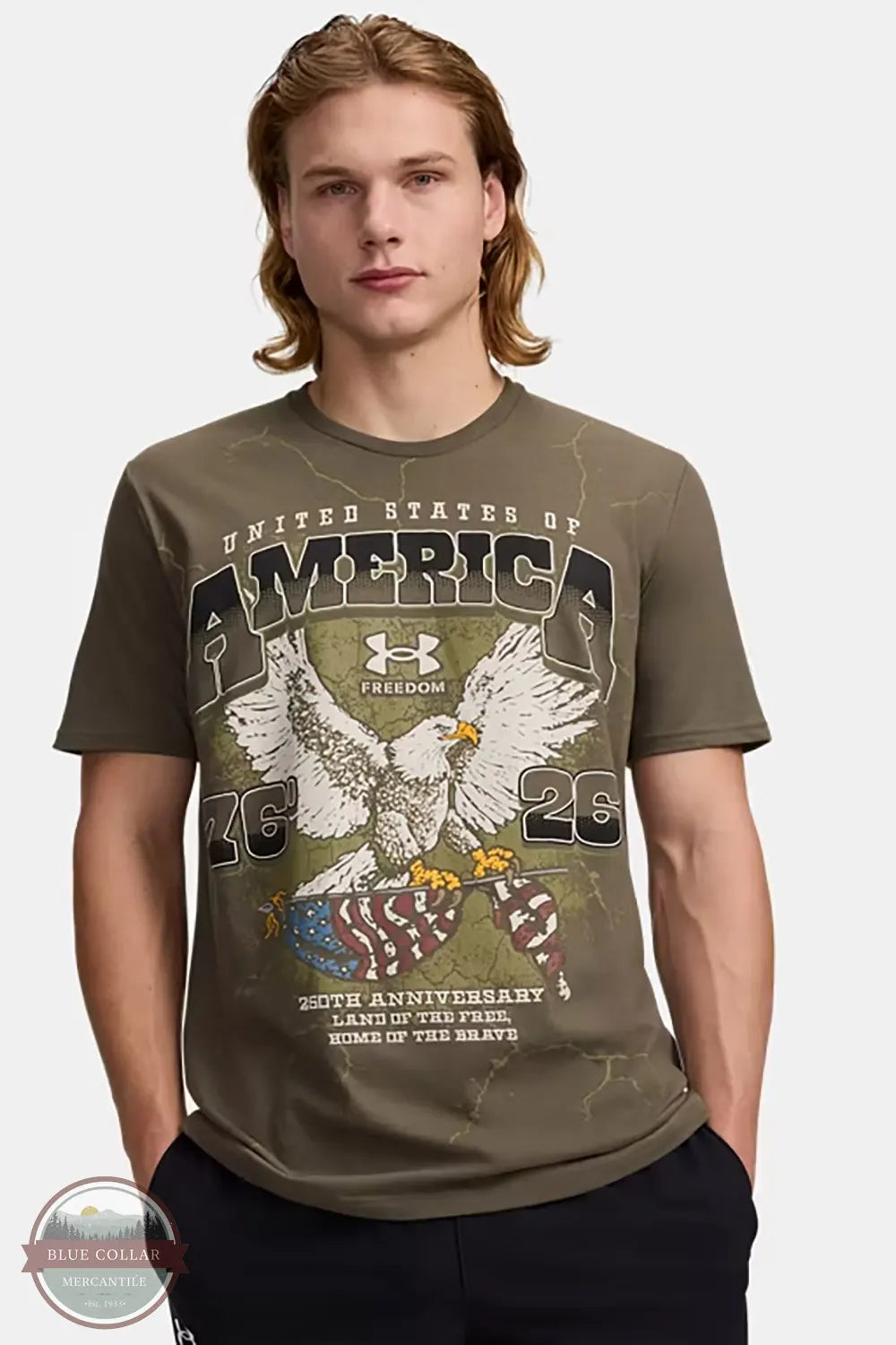 Under Armour 6014648-390 Freedom 1776 1 T-Shirt Marine Green front image