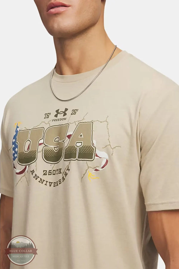Under Armour 6014649-290 Freedom 1776 T-Shirt Desert Sand front image