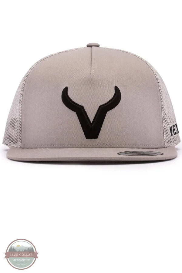 Vexil Brand - Black Icon - Silver/Silver Mesh Baseball Hat front view
