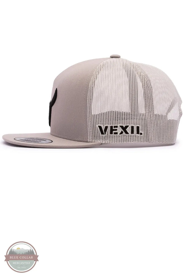 Vexil Brand - Black Icon - Silver/Silver Mesh Baseball Hat side view