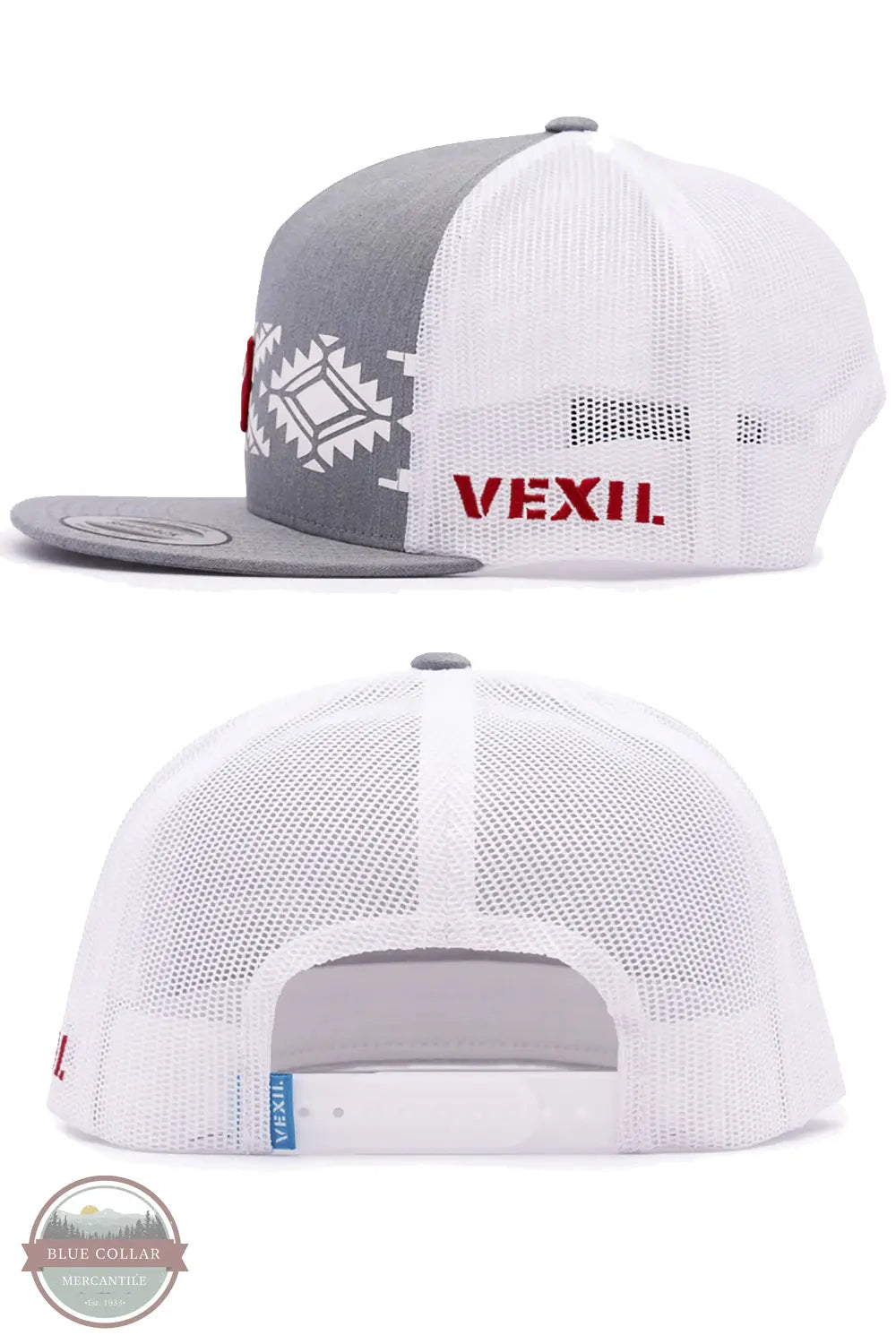 Vexil Brand - The Baller - Heather Grey/White Mesh Ball Cap back view