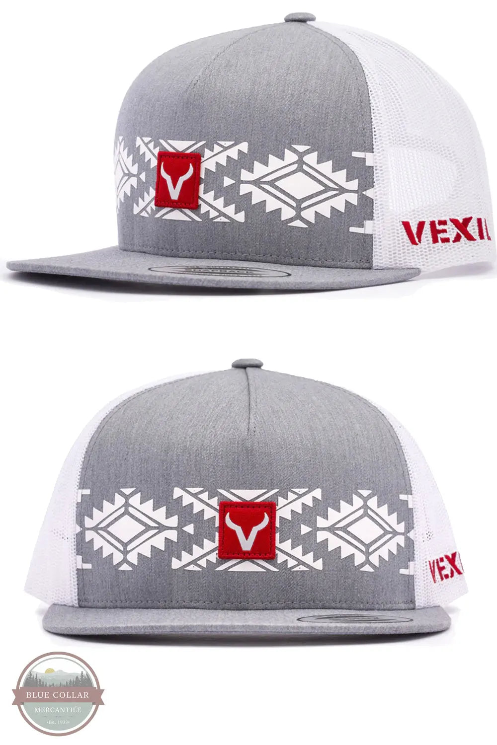 Vexil Brand - The Baller - Heather Grey/White Mesh Ball Cap front view