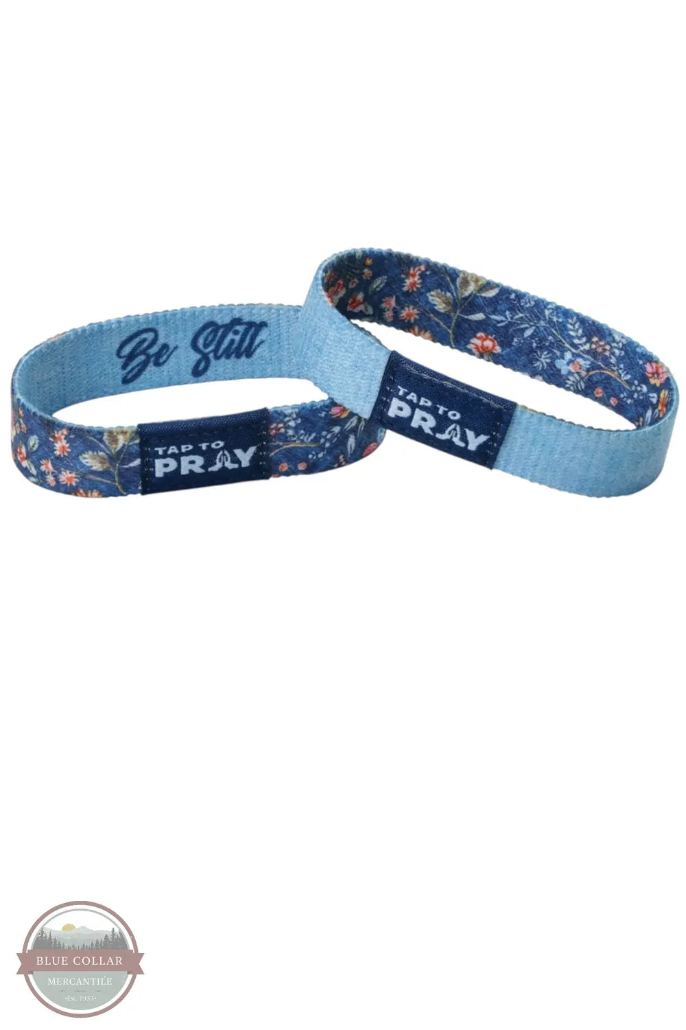 Versible's Wildflower-Be Still Tap To Pray Wristband both reversible sides shown