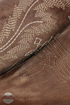 Circle G L6355 Women's Embroidery Triad Bronze Snip Toe Cowboy Boot stitching detail view