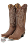 Circle G L6355 Women's Embroidery Triad Bronze Snip Toe Cowboy Boot pair shown