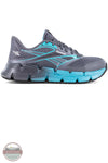 Reebok RB133 Women's Floatzig 2 Work Athletic Work Shoe Composite Toe in Dark Gray &amp; Blue side view