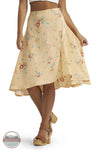 Wrangler 112380069 Women's Flowy Handkerchief Midi Skirt in Orange Peach front view