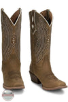 Justin GY2877 Women's Rae 12" Western Boot in Brown view of pair