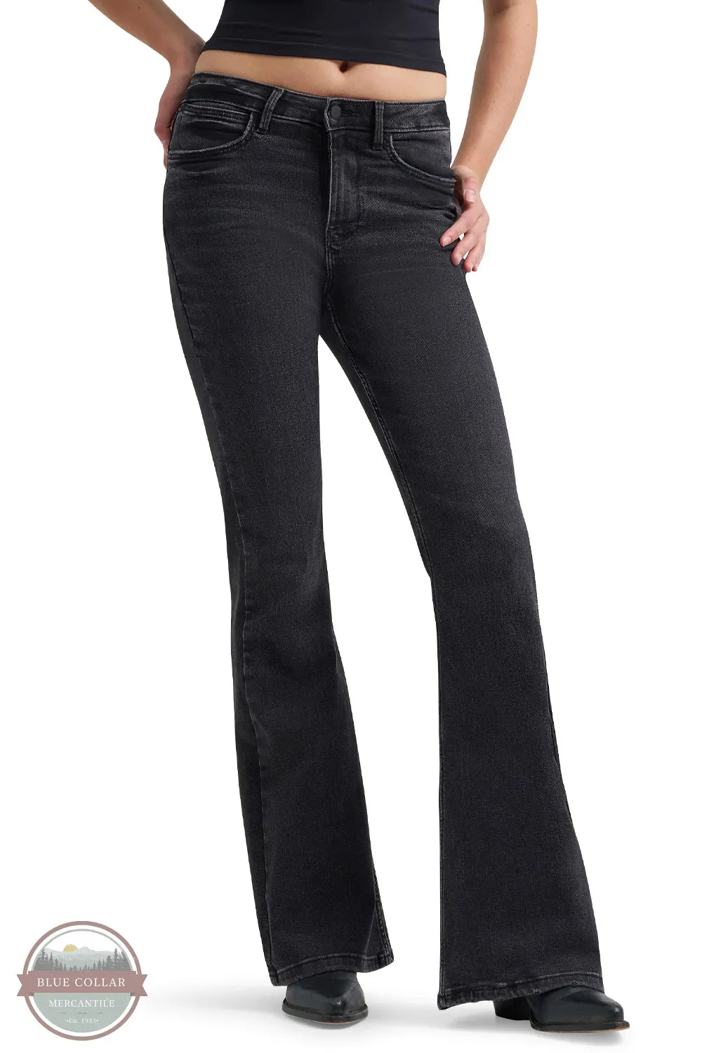 Wrangler 112324282 Women's Fierce High Rise Flare Jean front view