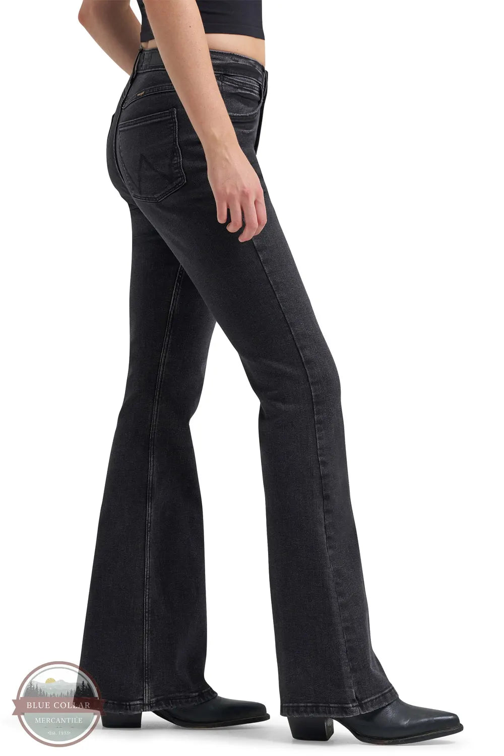 Wrangler 112324282 Women's Fierce High Rise Flare Jean side view