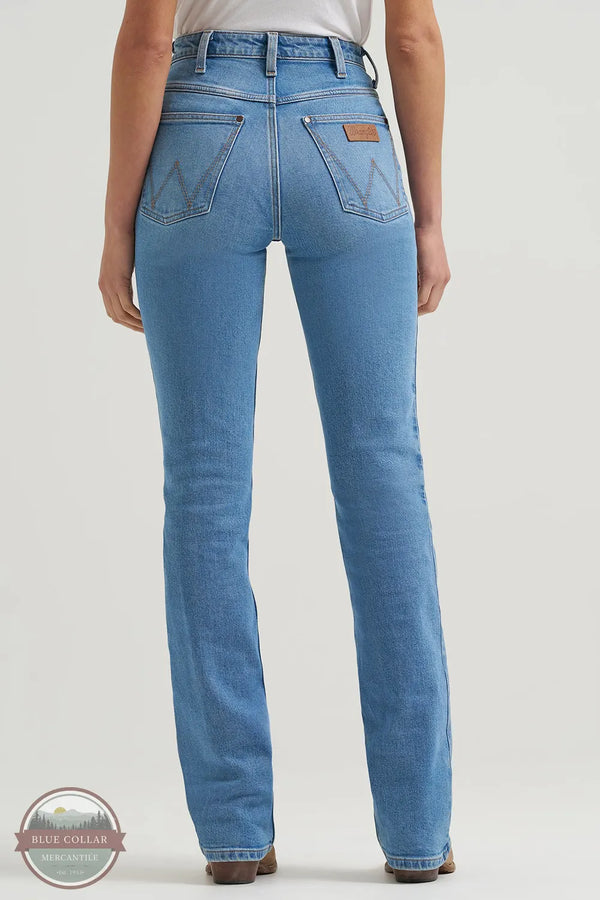 Wrangler 112367598 Women's High Rise Rodeo Bootcut Wrangler Riding Jean in Camila Blue rear view