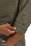 Wrangler 112353836 Wrangler ATG™ Men's Mix Material Long Sleeve Shirt sleeve button detail view