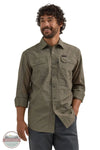 Wrangler 112353836 Wrangler ATG™ Men's Mix Material Long Sleeve Shirt front model  view