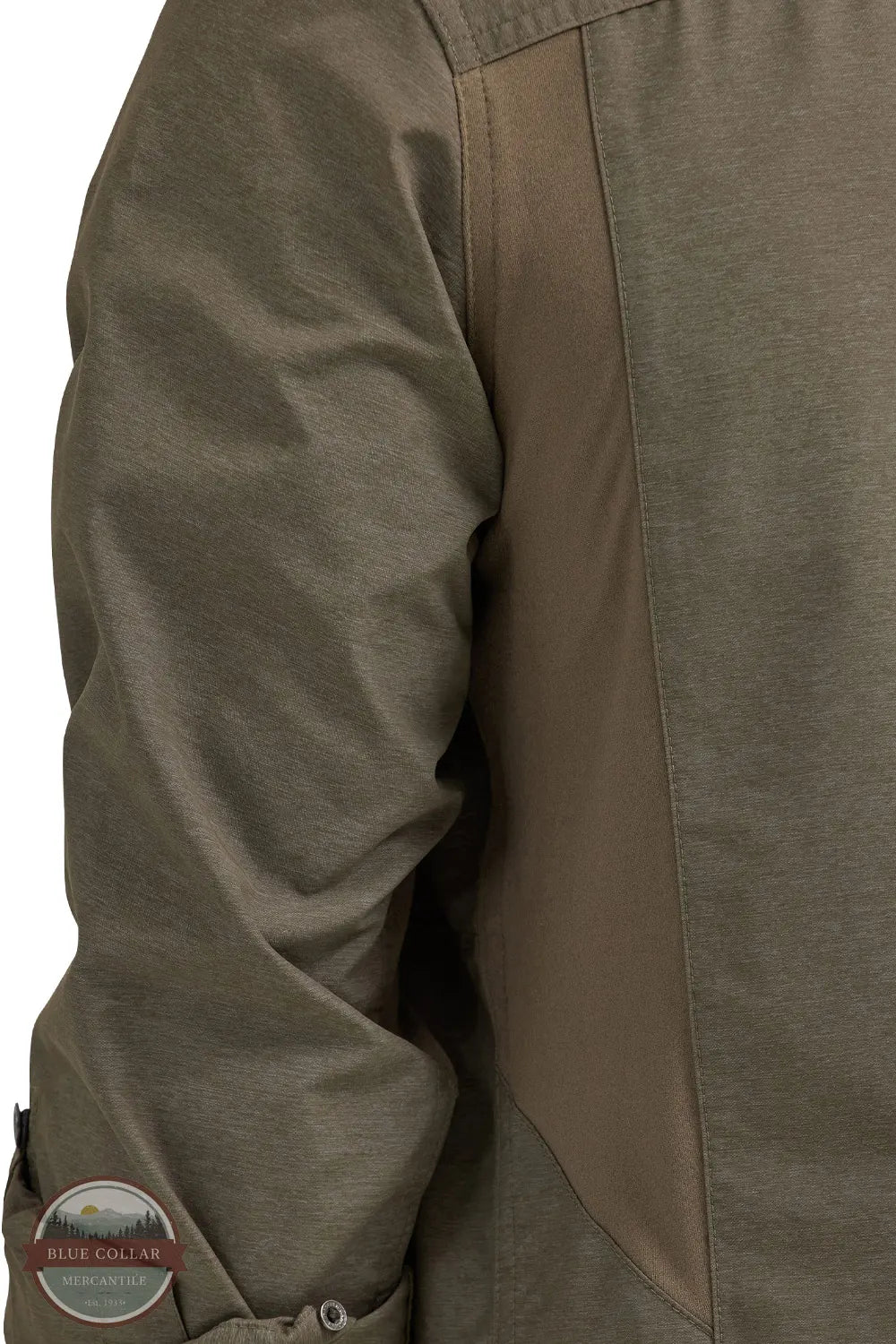 Wrangler 112353836 Wrangler ATG™ Men's Mix Material Long Sleeve Shirt back side panel view