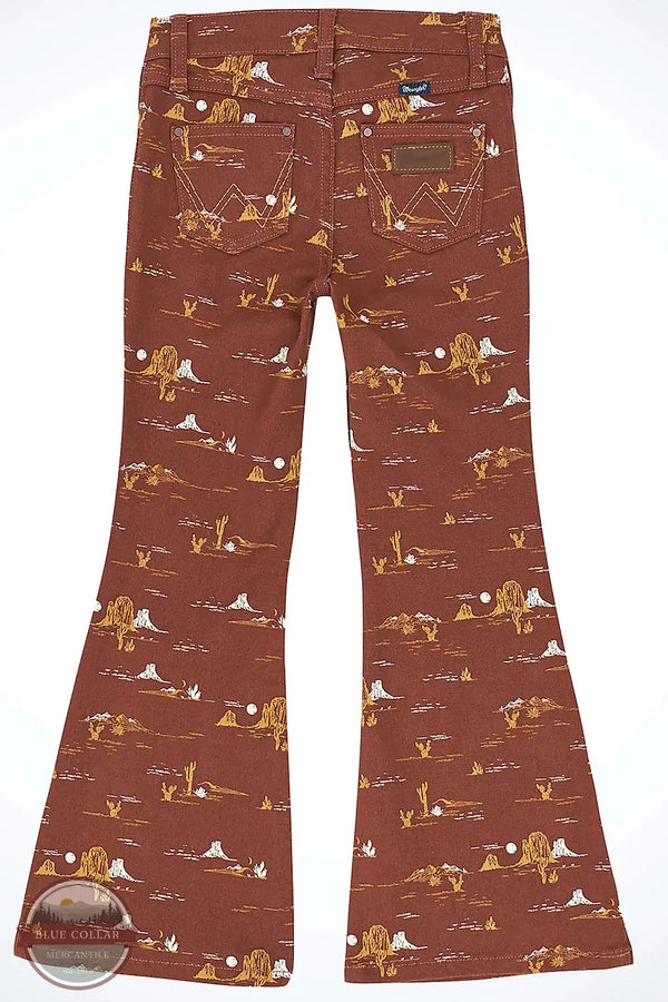 Wrangler 112367555 Girls Desert Print Flare Jeans back view