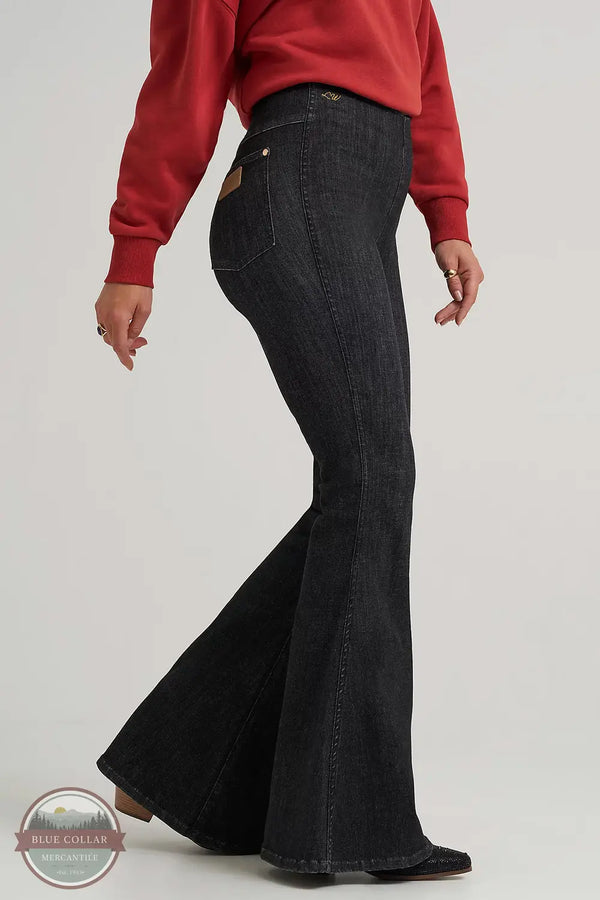 Wrangler 112370416 Lainey Wilson Pull On Bell Bottom Jeans in black, side